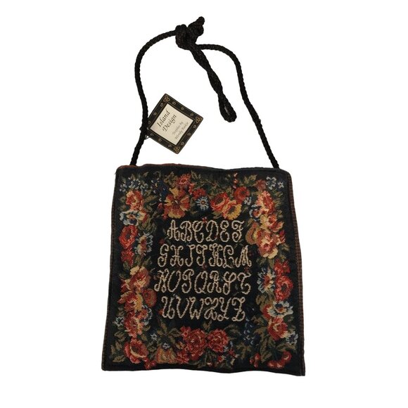 Wendy Baikie Handbags - Tapestry Alphabet Sampler Bag Purse Wendy Baikie Corkney Isles Scotland